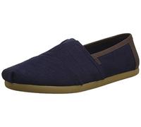 TOMS Alpargata Sintética, Mocasines Planos Hombre, Azul (Tela vaquera Marrón), 44 EU
