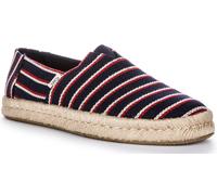 TOMS Alpargata Tejido Rayas Cuerda 2.0 Espardrilles Azul Marino Rojo Mens GB 7 -