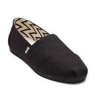TOMS - Alpargata Wide, Mocasín Plano, Black/Black Wide Recycled Cotton Canvas,