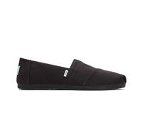 TOMS - Alpargata Wide, Mocasín Plano, Black/Black Wide Recycled Cotton Canvas,