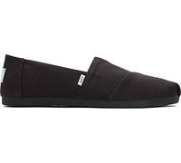 TOMS - Alpargata Wide, Mocasín Plano, Black/Black Wide Recycled Cotton Canvas,