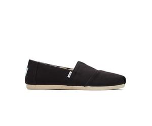TOMS - Alpargata Wide, Mocasín Plano, Black Wide Recycled Cotton Canvas,