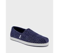 TOMS Alpargatas ALP FWD para Hombre, Rayas acogedoras Azul Marino, 8 Reino Unido, Rayas acogedoras Azul Marino, 42 EU