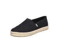 TOMS Women's Alpargata Rope 2.0 Espadrille, Black Recycled Cotton Slubby, 42 EU