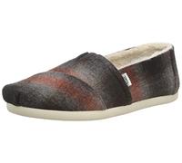 TOMS Alpargatas Marca Modelo Men_Espadrille_Red Abstract Plaid/Faux Shearling
