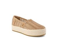 TOMS Alpargatas Valencia con plataforma para mujer, parte superior textil, plantilla OrthoLite, Bronze Deco Basketweave, 9.5