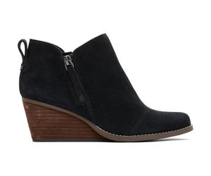 TOMS Botas RylieAnkle para mujer, Gamuza negra, 39 EU