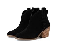 TOMS Botines Constance para mujer, Trenza de gamuza negra, 36.5 EU