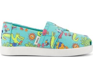 TOMS Boy's Alpargata Classic Slip-On Espadrille, Mediano Verde, 34 EU