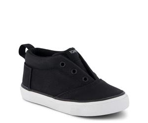 TOMS Boy's Fenix Mid Lace-Up Sneaker, Black Microsuede, 8 UK Child