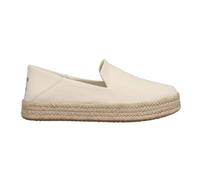 TOMS Carolina - Alpargata sin cordones para mujer, estilo casual, color negro, Sarga ligera y natural, 39 EU