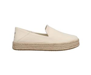 TOMS Carolina - Alpargata sin Cordones para Mujer, Estilo Casual, Color Negro, Sarga Ligera y Natural, 41 EU