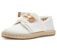 TOMS Carolina - Mocasines Planos con Cordones, Color Blanco, Tejido Junto a la Playa, Color Blanco, Talla 1