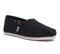 Toms Clásico Lona Pull On Mujeres Flat En Marino Talla EU 36-42