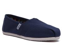 Toms Clásico Lona Pull On Mujeres Flat En Marino Talla EU 36-42
