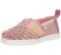 TOMS Classic Alpargata, Mocasín Plano Niñas, Pink Quartz Plaid Tweed Cord, 35.5 EU