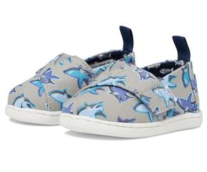 TOMS Classic Alpargata, Mocasín plano Niños, Drizzle Grey Glow In The Dark Great White Shark, 22 EU