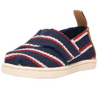 TOMS Classic Alpargata, Mocasín Plano Niños, Navy Woven Stripes, 26 EU