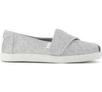 TOMS Classic, Alpargata sin Cordones Niñas, Brillo Iridiscente Plateado, 31.5 EU