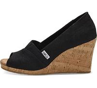 TOMS CLASSIC WEDGE, Sandalia de Cuña Mujer, Negro, 36 EU