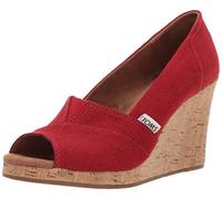 TOMS CLASSIC WEDGE, Sandalia de Cuña Mujer, Rojo, 35.5 EU