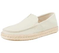 TOMS Cuerda de mocasín Alonso, Plano Hombre, Fog Heritage Canvas Suede, 42.5 EU