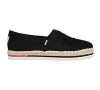 TOMS Cuerda de Plataforma Alpargata, Mujer, Sarga Pesada Negra, 37 EU