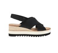 TOMS Diana Crossover Sandalia de cuña para mujer, Negro -, 37 EU