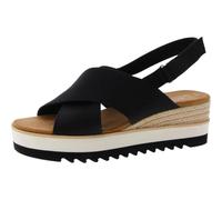 TOMS Diana Crossover Sandalia de cuña para Mujer, Negro -, 38.5 EU