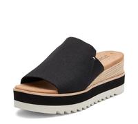 TOMS Diana Mule para mujer, Lona pesada de ancho ancho negro, 9.5