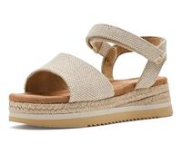 TOMS Diana, Sandalia, Lona champán Brillante flameada, 37.5 EU