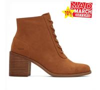 TOMS Evelyn Cordones, Botas Cortas al Tobillo Mujer, Ante Beige, 36.5 EU