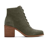 Toms Evelyn Cuero Mujer Diseño Moderno Vestido Formal Botines Verde