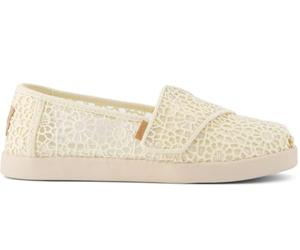 TOMS Girl'S Alpargata Classic Slip-On Espadrille, Natural Moroccan Crochet, 30.5 EU