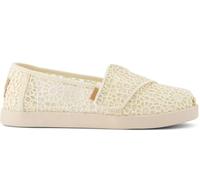 TOMS Girl'S Alpargata Classic Slip-On Espadrille, Natural Moroccan Crochet, 35.5 EU