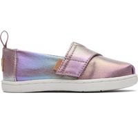 TOMS Girl'S Classic Alpargata Loafer Flat, Mellow Mauve Iridescent Twill, 3 UK Child