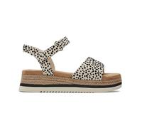 TOMS Girl's Diana Wedge Sandal, Fog Flocked Mini Cheetah, 1 UK