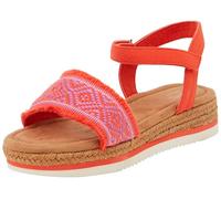 TOMS Girl's Diana Wedge Sandal, Red, 11.5 UK Child