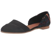 TOMS Jutti D'orsay, Zapatos Tipo Ballet Mujer, Cuero Negro y Tejido Global, 36 EU