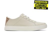 Toms Kameron Mujer de Piel Zapatillas Retro Clásico Casual Zapatillas Beige
