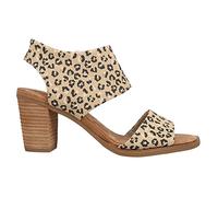 TOMS Majorca Cutout, Sandalias de Tacón Mujer, Marfil (Beis Guepardo), 37 EU