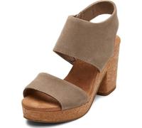TOMS Majorca Platform, Sandalia con talón Mujer, Dune Suede, 41 EU