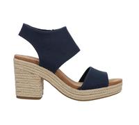 TOMS Majorca Platform, Sandalia con talón Mujer, Navy Basket Weave, 36.5 EU