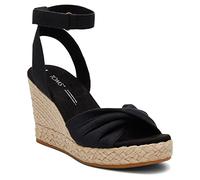 TOMS Marisela, Sandalias con cuña Mujer, Black Slubby Woven, 36 EU