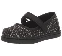 TOMS Mary Jane, Zapatos Planos Mary Jane Niñas, Black Foil Dot Microfiber, 27 EU