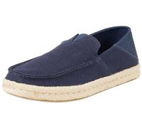 TOMS Men's Alonso Loafer Rope Flat, Navy Heritage Canvas Suede, 43.5 EU