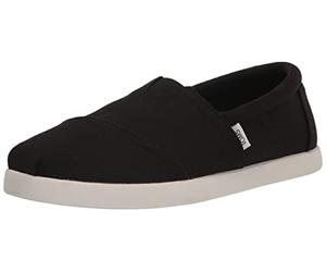 TOMS Men's ALP FWD Loafer Flat, Black Recycled Cotton Canvas, 40.5 EU