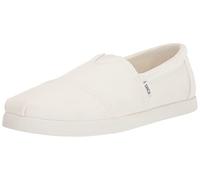 TOMS Alpargata Lino de algodón Reciclado, Mocasín Hombre, White Recycled Cotton Canvas, 43 EU