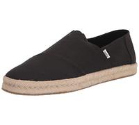 TOMS Men's Alpargata Rope 2.0 Espadrille, Black Recycled Cotton Slubby Woven, 41 EU
