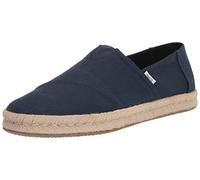 TOMS Men's Alpargata Rope 2.0 Espadrille, Navy Recycled Cotton Slubby Woven, 44.5 EU